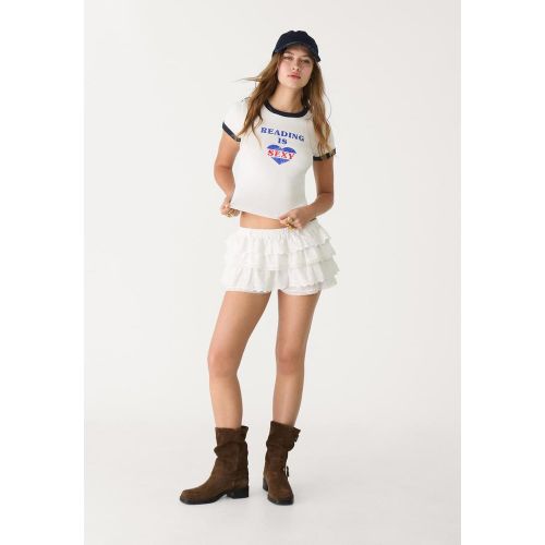T-shirt manches courtes imprimé XS - Stradivarius - Modalova