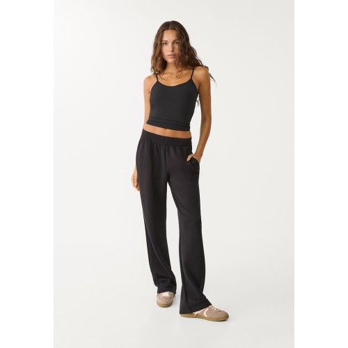 Pantalon straight en tissu doux XS - Stradivarius - Modalova