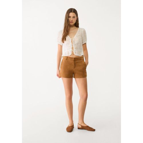 Mini-short en suédine 32 - Stradivarius - Modalova