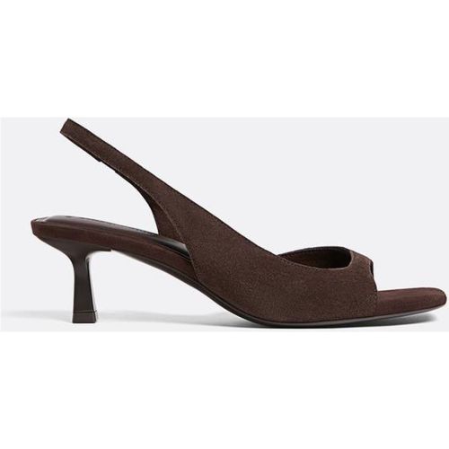 Sandales à talon en cuir 35 - Stradivarius - Modalova