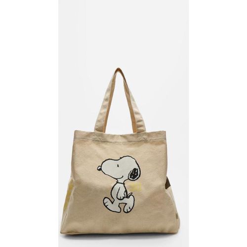 Sac tissu Snoopy Écru OS - Stradivarius - Modalova