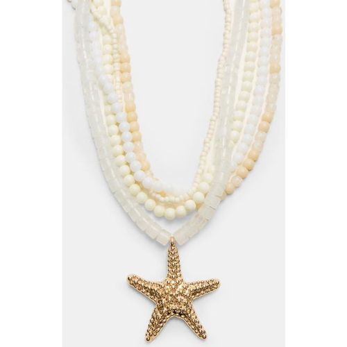 Collier de perles étoile Écru OS - Stradivarius - Modalova