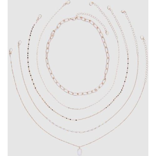 Lot 5 colliers charm et pierre rose OS - Stradivarius - Modalova
