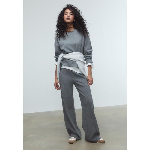 Pantalon en maille nervurée XS - Stradivarius - Modalova