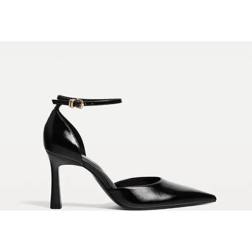 Chaussures à talon en cuir 35 - Stradivarius - Modalova