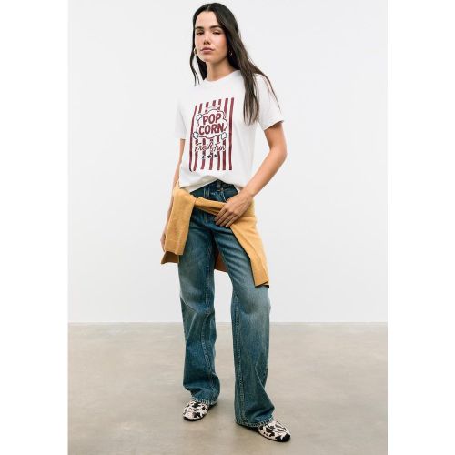 T-shirt pop corn brillos XS - Stradivarius - Modalova