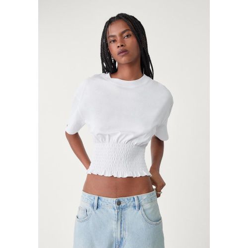 T-shirt top froncé XS - Stradivarius - Modalova