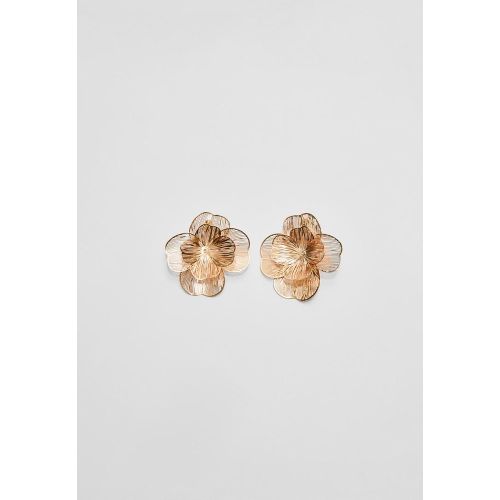 Boucles d’oreilles fleur texturées OS - Stradivarius - Modalova
