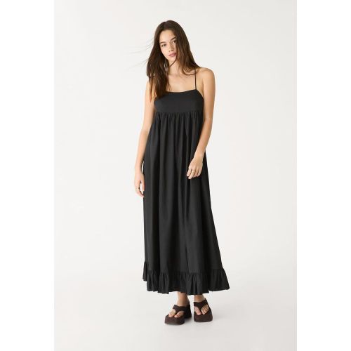 Longue robe en popeline XS - Stradivarius - Modalova