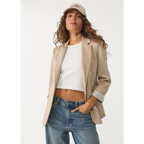 Blazer slim fit Écru XS - Stradivarius - Modalova