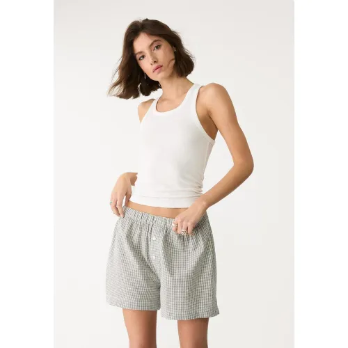 Short style caleçon à carreaux vichy XS - Stradivarius - Modalova