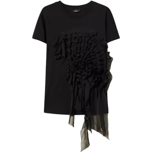 Twinset - Tops > T-Shirts - Black - Twinset - Modalova