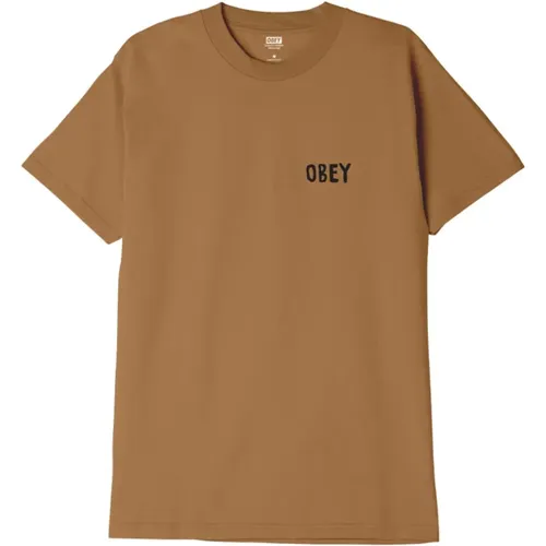 Obey - Tops > T-Shirts - Brown - Obey - Modalova