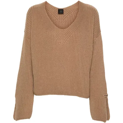 Knitwear > V-neck Knitwear - - pinko - Modalova