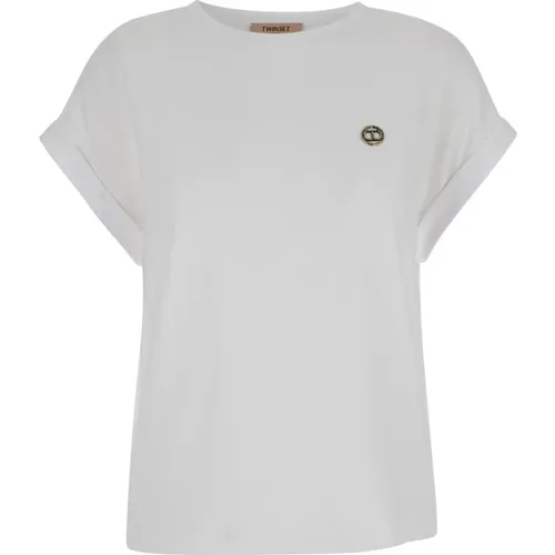 Twinset - Tops > T-Shirts - White - Twinset - Modalova