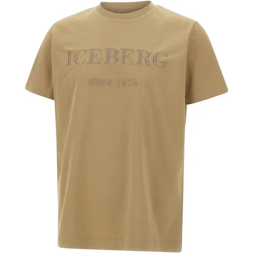 Iceberg - Tops > T-Shirts - Beige - Iceberg - Modalova