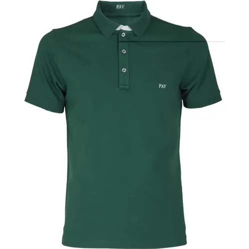 Fay - Tops > Polo Shirts - Green - Fay - Modalova