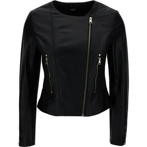 Jackets > Leather Jackets - - Liu Jo - Modalova