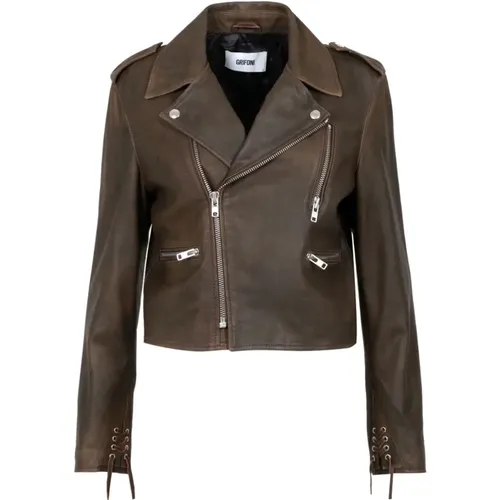 Jackets > Leather Jackets - - Mauro Grifoni - Modalova