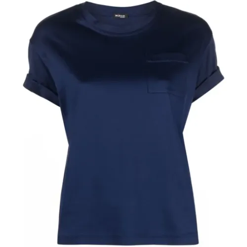 Kiton - Tops > T-Shirts - Blue - Kiton - Modalova