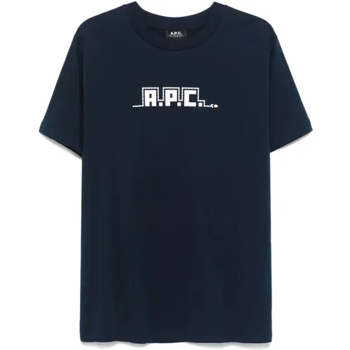 A.p.c. - Tops > T-Shirts - Blue - A.p.c. - Modalova