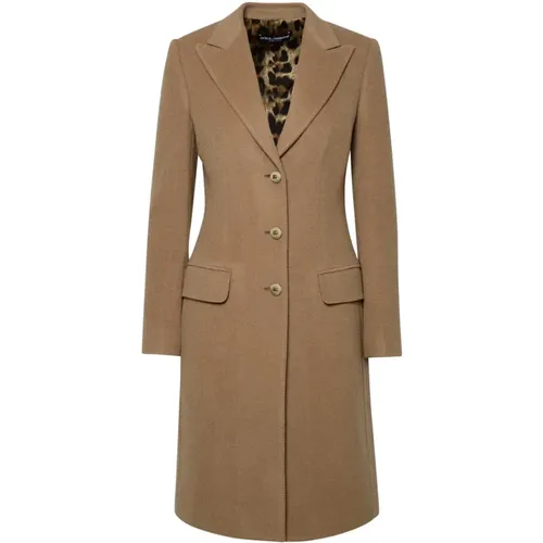 Coats > Single-Breasted Coats - - Dolce & Gabbana - Modalova