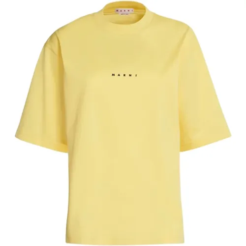 Marni - Tops > T-Shirts - Yellow - Marni - Modalova