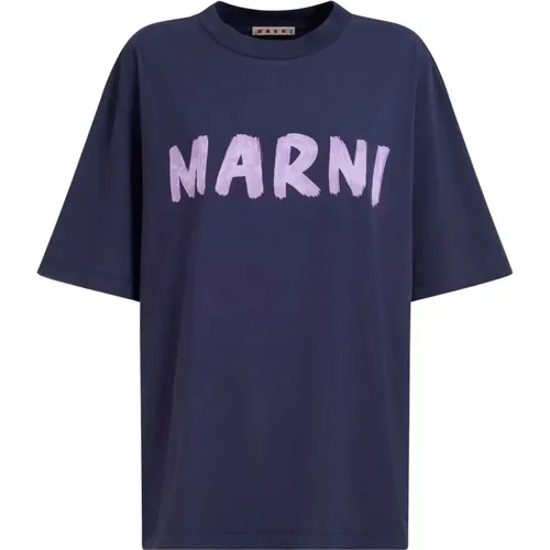 Marni - Tops > T-Shirts - Blue - Marni - Modalova