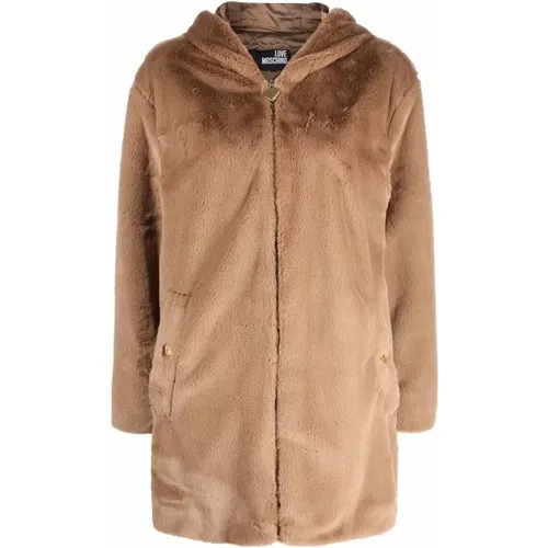 Jackets > Faux Fur & Shearling Jackets - - Love Moschino - Modalova