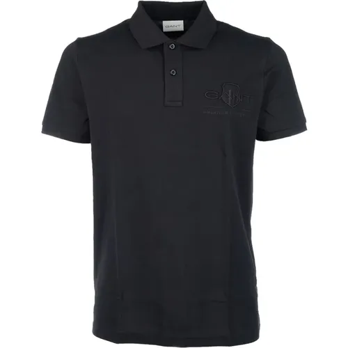 Gant - Tops > Polo Shirts - Black - Gant - Modalova