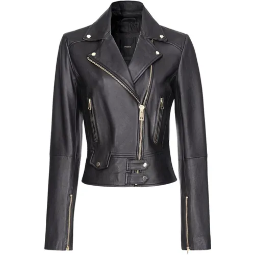 Jackets > Leather Jackets - - pinko - Modalova
