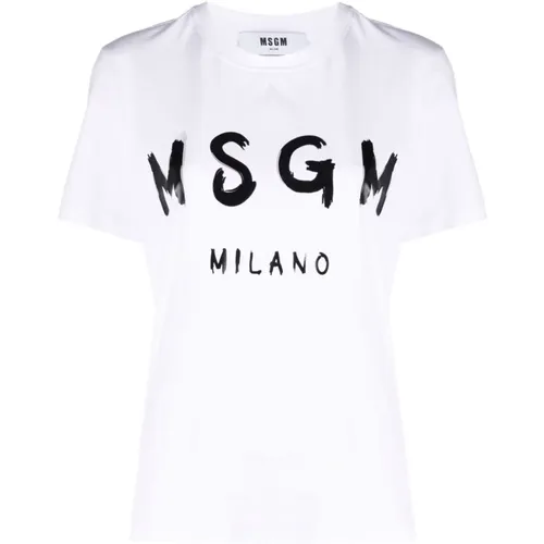 Msgm - Tops > T-Shirts - White - Msgm - Modalova