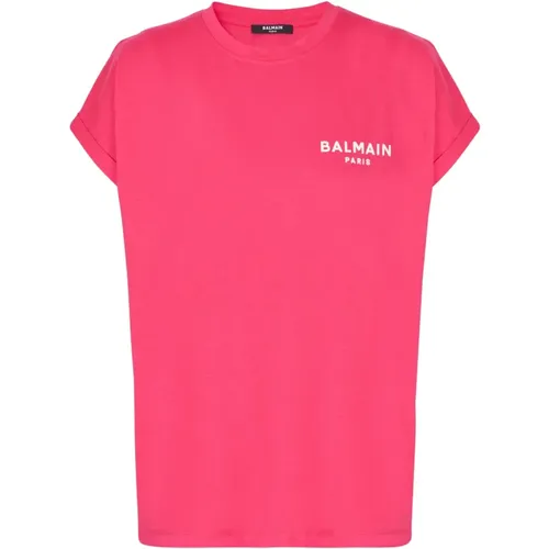 Balmain - Tops > T-Shirts - Pink - Balmain - Modalova