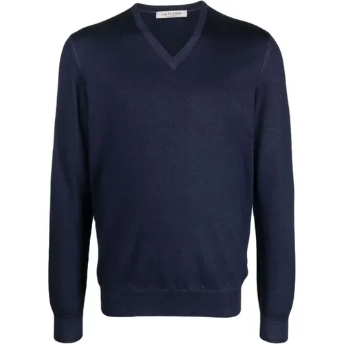 Knitwear > V-neck Knitwear - - La Fileria - Modalova