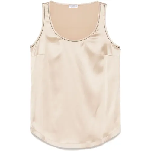 Tops > Sleeveless Tops - - BRUNELLO CUCINELLI - Modalova