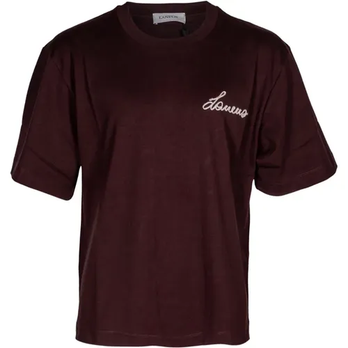 Laneus - Tops > T-Shirts - Brown - Laneus - Modalova