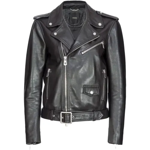 Jackets > Leather Jackets - - pinko - Modalova