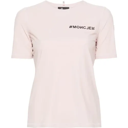 Moncler - Tops > T-Shirts - Pink - Moncler - Modalova