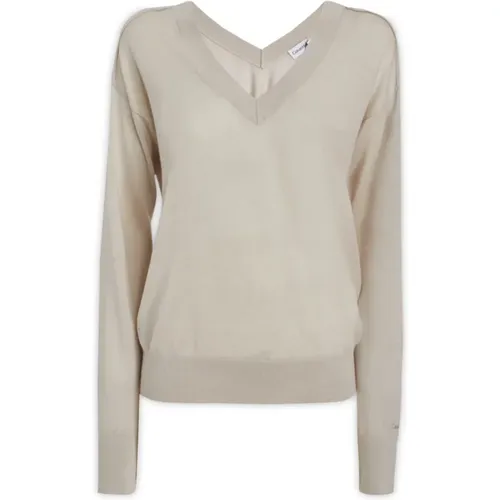 Knitwear > V-neck Knitwear - - Calvin Klein - Modalova