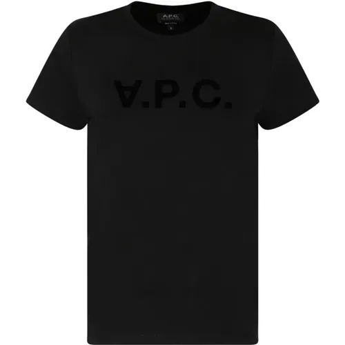 A.p.c. - Tops > T-Shirts - Black - A.p.c. - Modalova