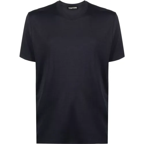 Tom Ford - Tops > T-Shirts - Blue - Tom Ford - Modalova