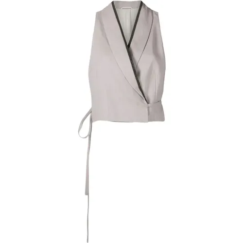 Tops > Sleeveless Tops - - BRUNELLO CUCINELLI - Modalova