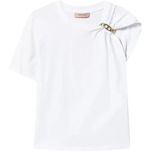 Twinset - Tops > T-Shirts - White - Twinset - Modalova