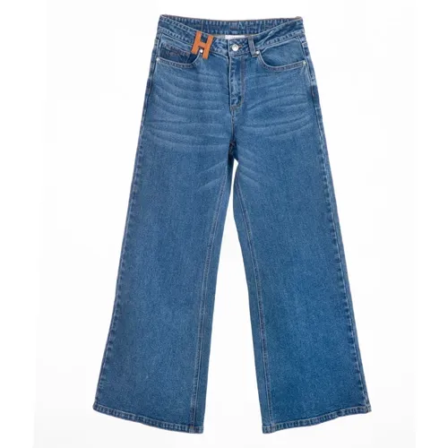 Hést - Jeans > Wide Jeans - Blue - Hést - Modalova