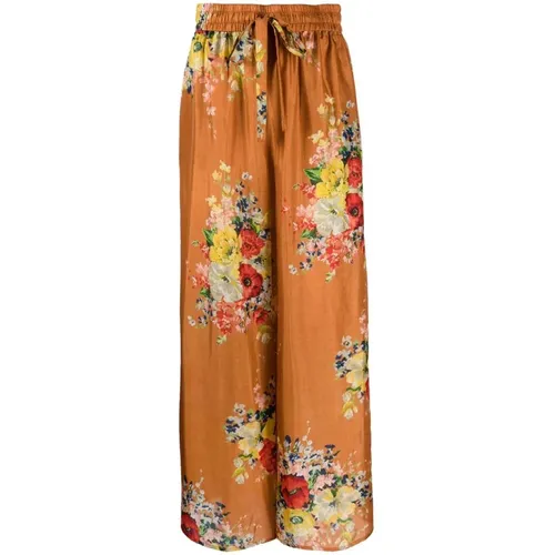 Trousers > Wide Trousers - - Zimmermann - Modalova