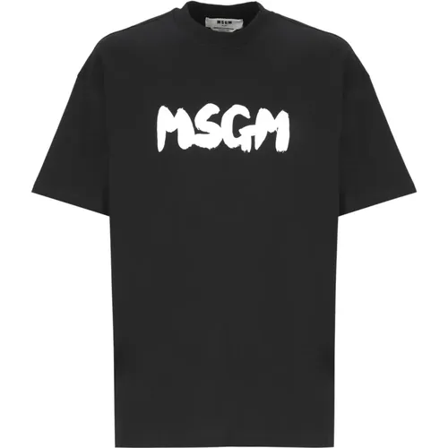 Msgm - Tops > T-Shirts - Black - Msgm - Modalova