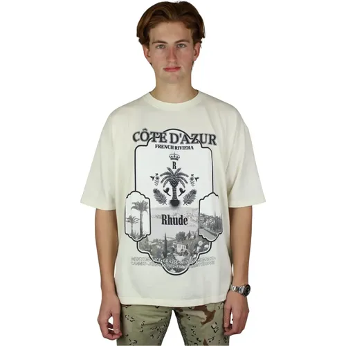 Rhude - Tops > T-Shirts - White - Rhude - Modalova