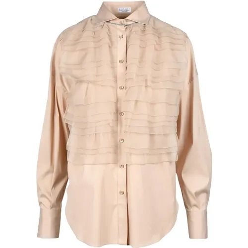 Blouses & Shirts > Shirts - - BRUNELLO CUCINELLI - Modalova