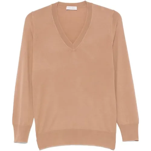 Knitwear > V-neck Knitwear - - Le Tricot Perugia - Modalova