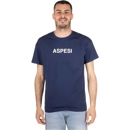 Aspesi - Tops > T-Shirts - Blue - Aspesi - Modalova